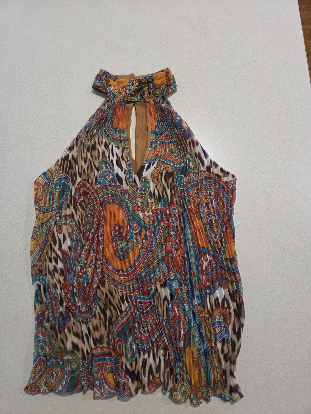 Guess by Marciano Multicolor Paisley Halter Blouse